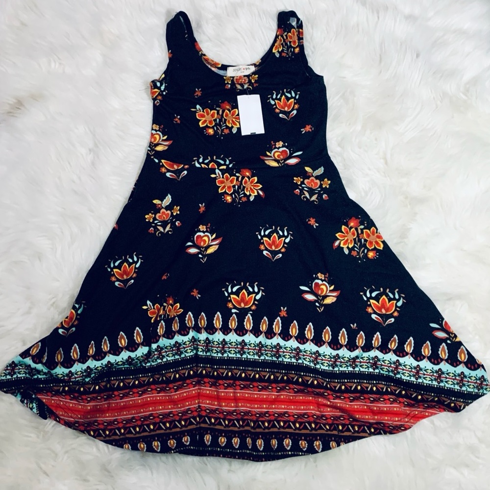 Black boho summer dress